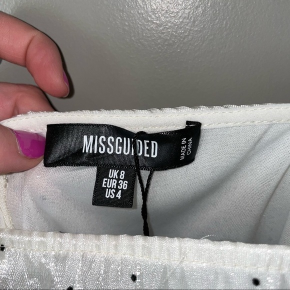 NWT Misguided Puff Sleeve Crop Top - Picture 7 of 10